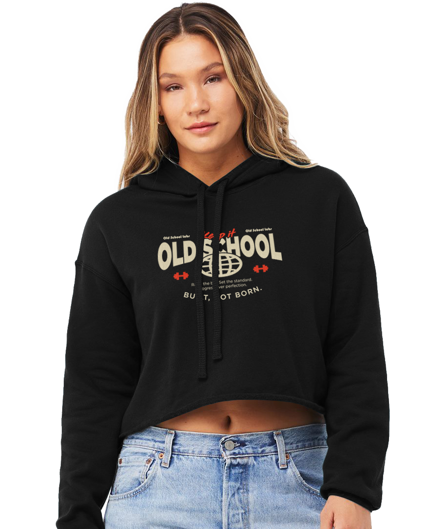 Woman wearing a black hoodie