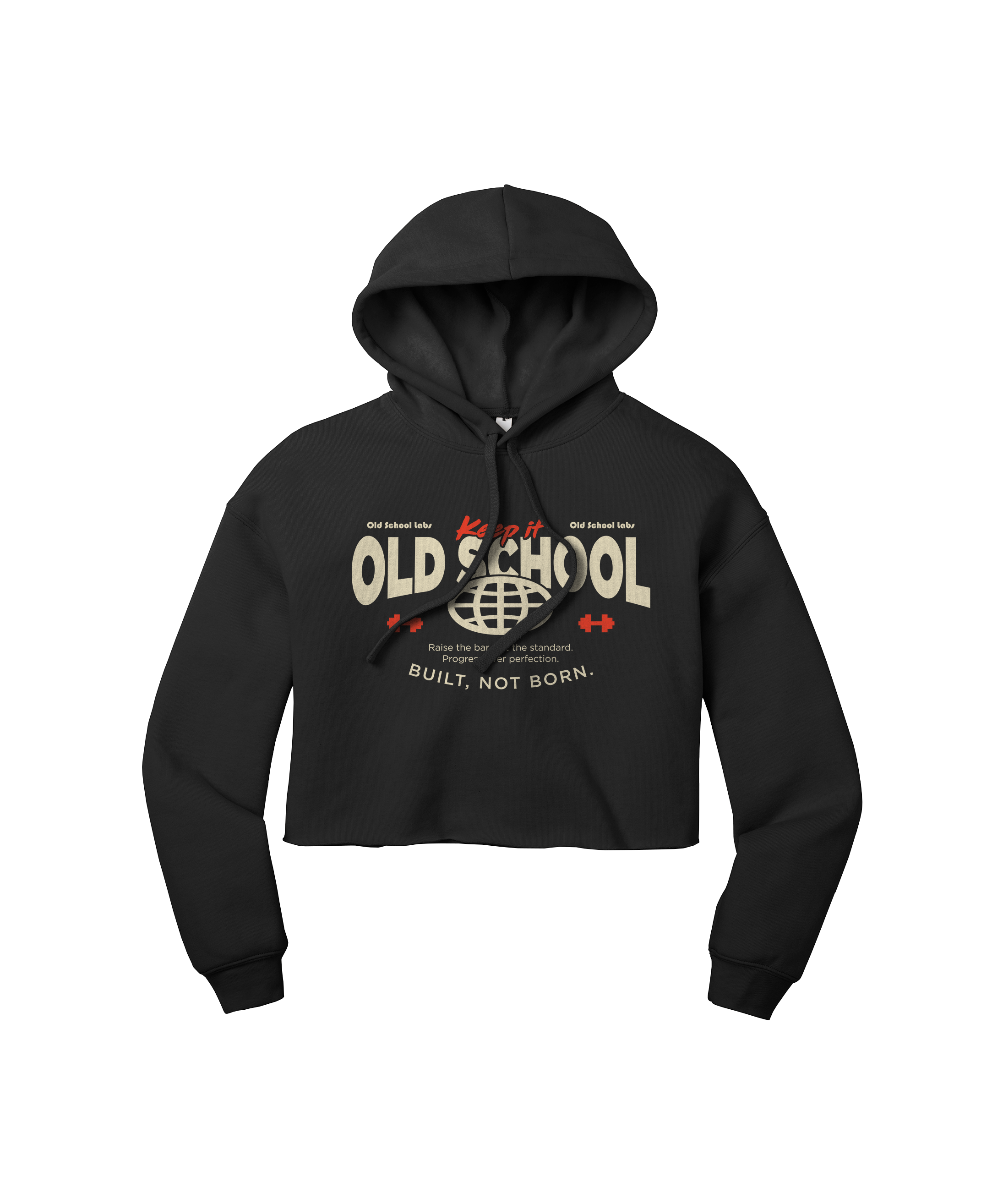 Women's Crop Fleece Built Not Born Hoodie