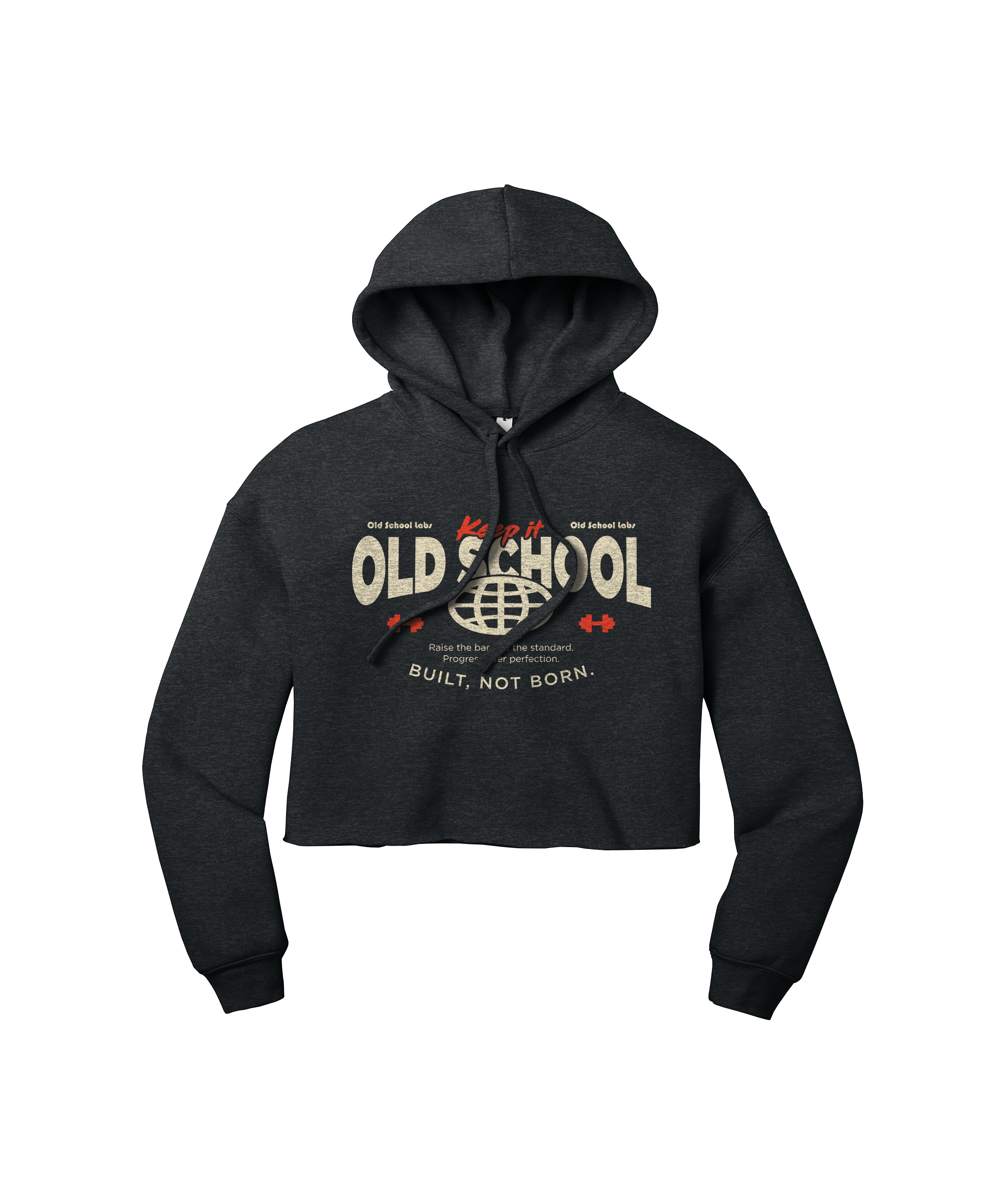 Women's Crop Fleece Built Not Born Hoodie