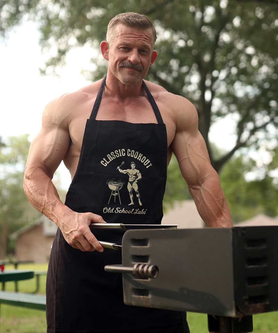 Black OSL Classic Cookout Apron#color_black