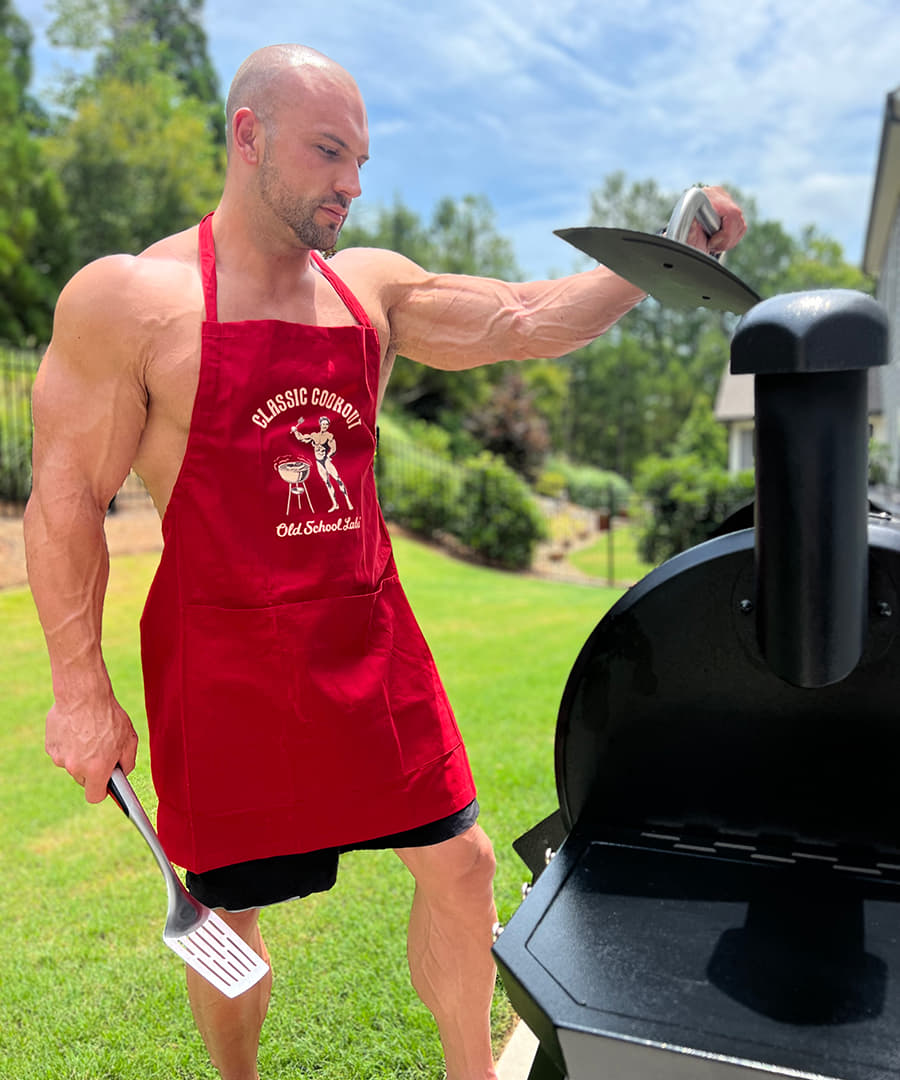 Red OSL Classic Cookout Apron#color_red