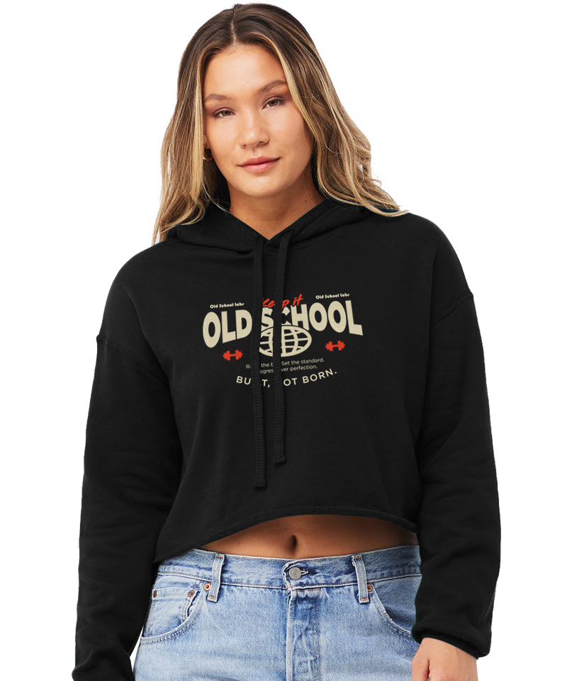 Woman wearing a black hoodie