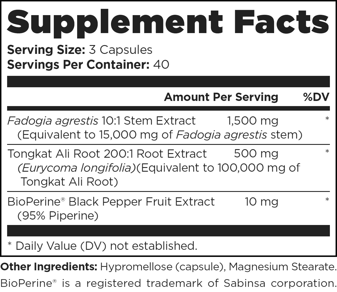 supplement facts