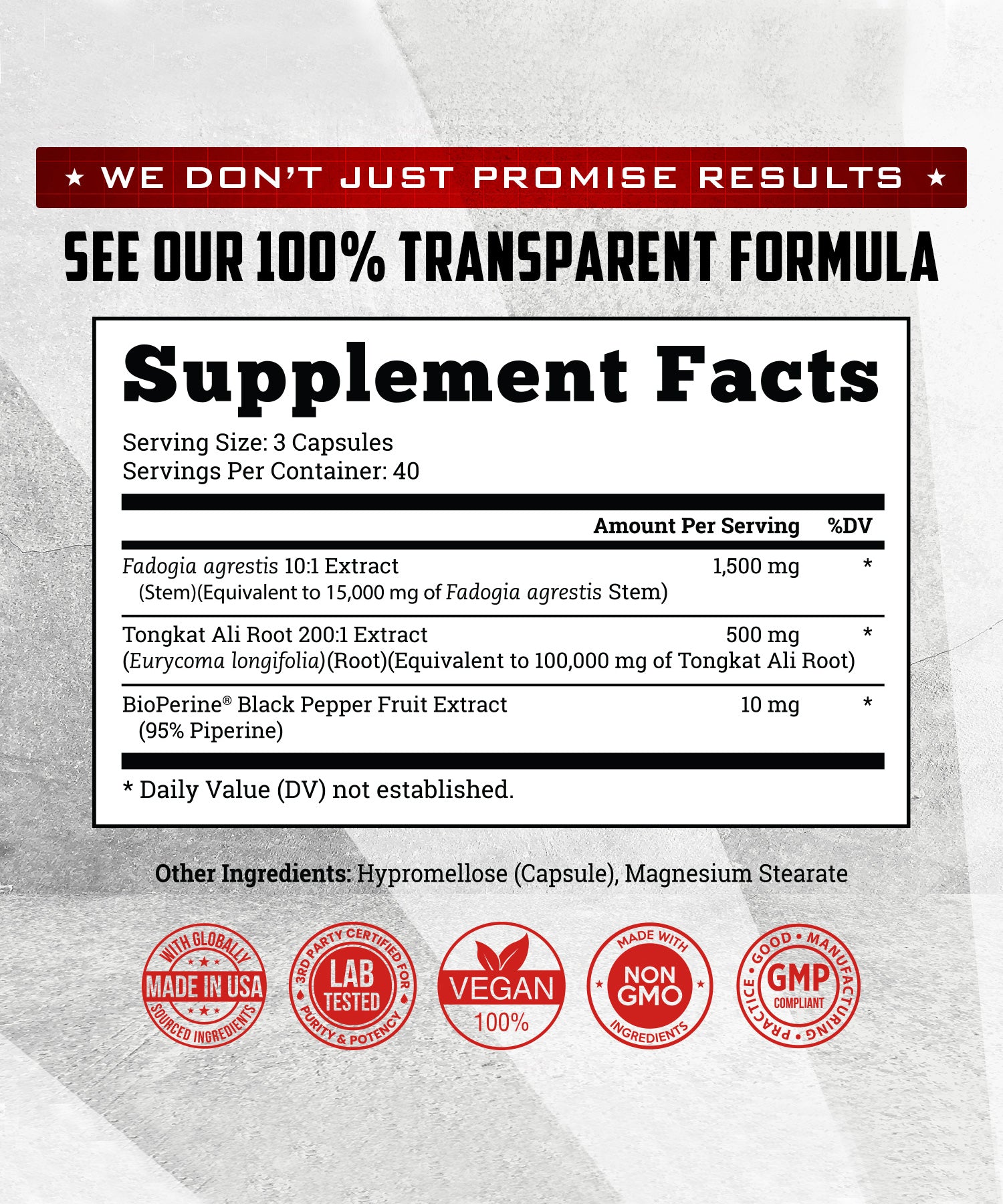 Supplement facts