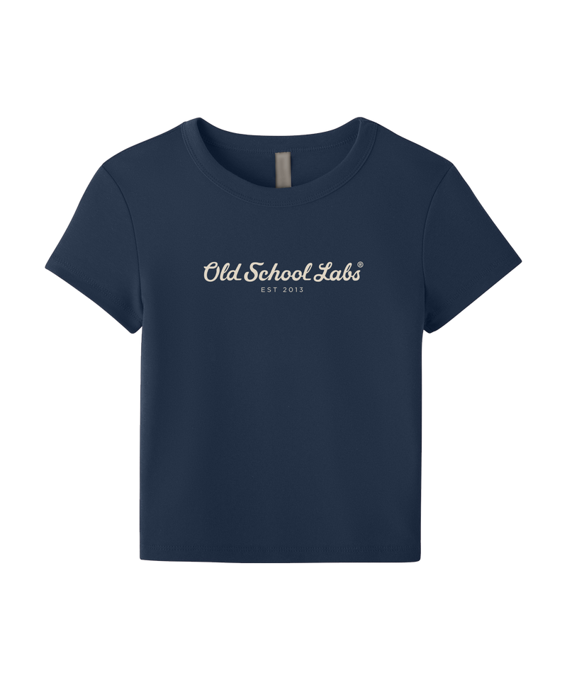 Navy Women’s Micro Rib Baby Tee
