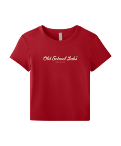 Red Women’s Micro Rib Baby Tee