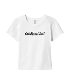 White Women’s Micro Rib Baby Tee