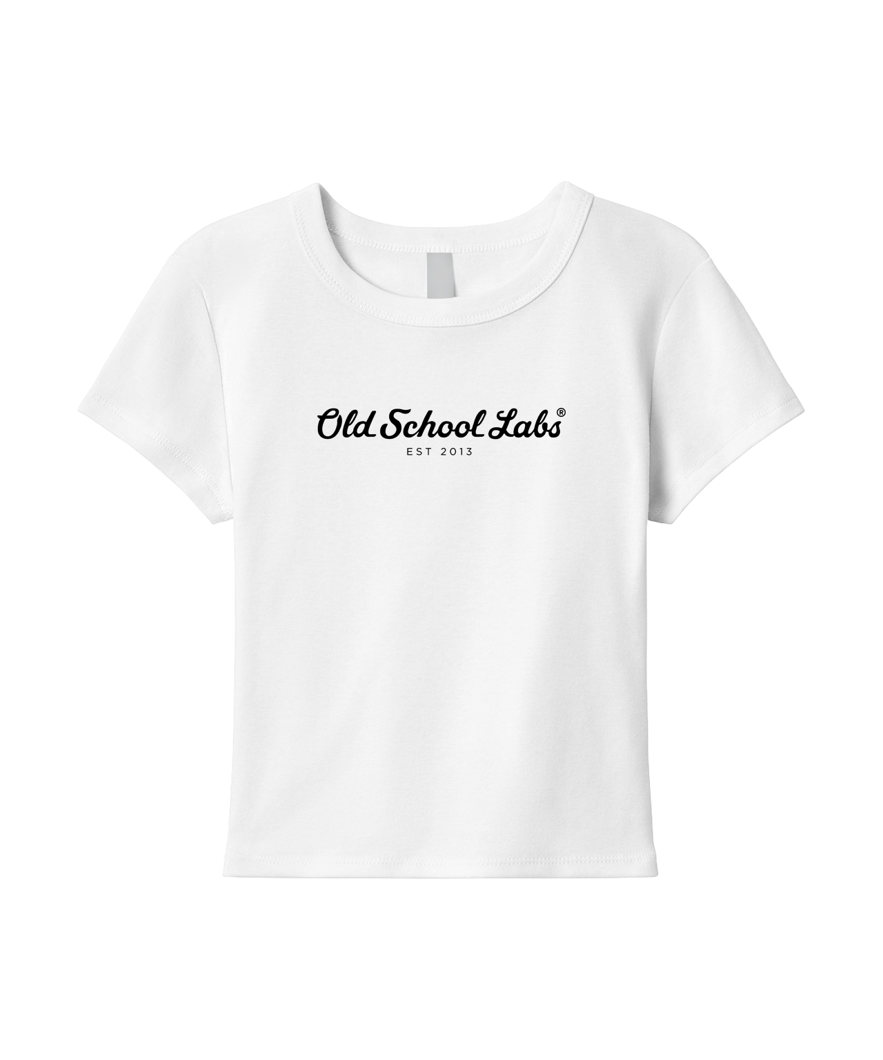 White Women’s Micro Rib Baby Tee