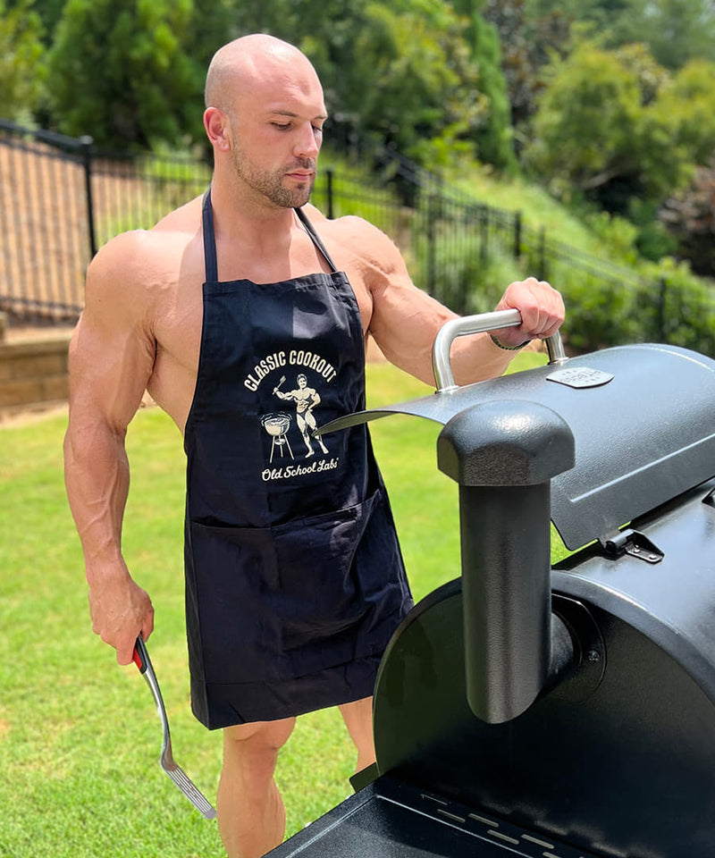 Black OSL Classic Cookout Apron#color_black