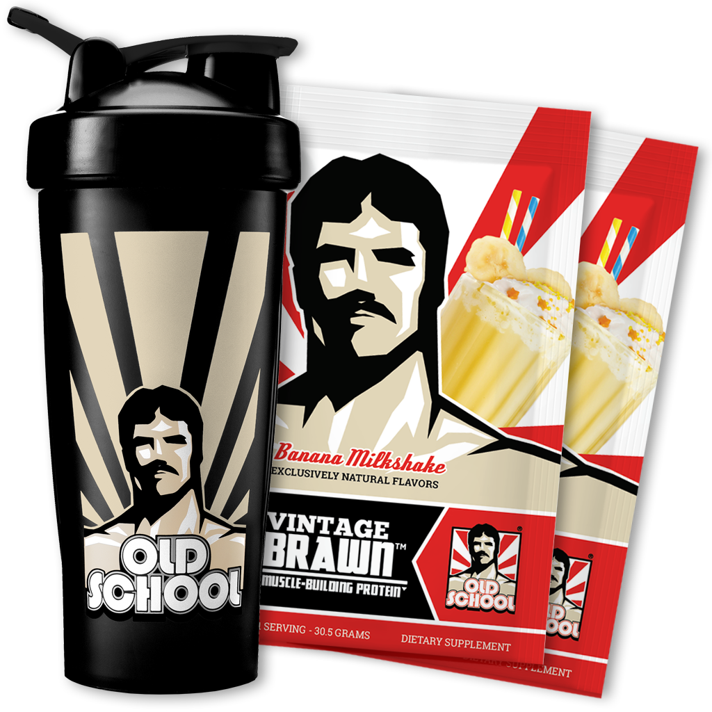 Vintage Brawn™ Banana Milkshake Samples + Shaker